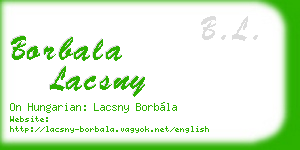 borbala lacsny business card